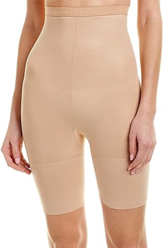 SPANX Star Power Women's Tame to Fame High-Waist Mid-Thigh Shaper (Natural Glam, G)