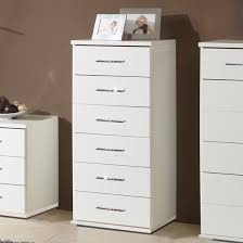 6 drawer white chest with glass top