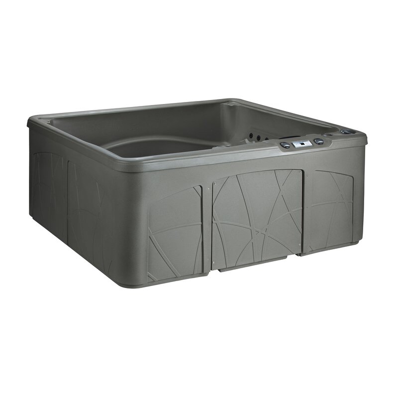 Taupe Retreat DLX 5-Person 28-Jet Plug and Play Hot Tub with Waterfall and Ozone System, Cover included