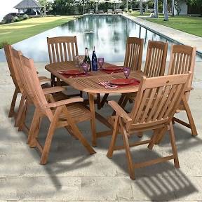Amazonia Coventry Teak Dining Set, (5 boxes total)