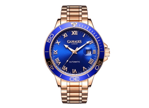 GAMAGES OF LONDON LIMITED EDITION HAND ASSEMBLED EXHIBITION AUTOMATIC ROSE WATCH