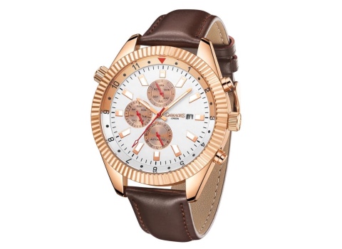 GAMAGES OF LONDON Limited Edition Hand Assembled Hour Rotator Automatic Rose