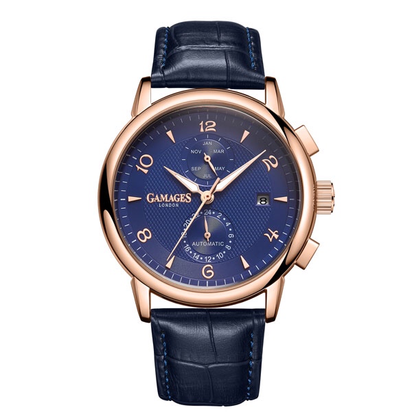 GAMAGES OF LONDON Limited Edition Hand Assembled Mystique Automatic Blue