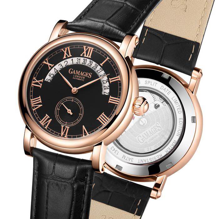 Gamages of London Watches - Limited Edition Hand Assembled Split Date Automatic Rose - Men