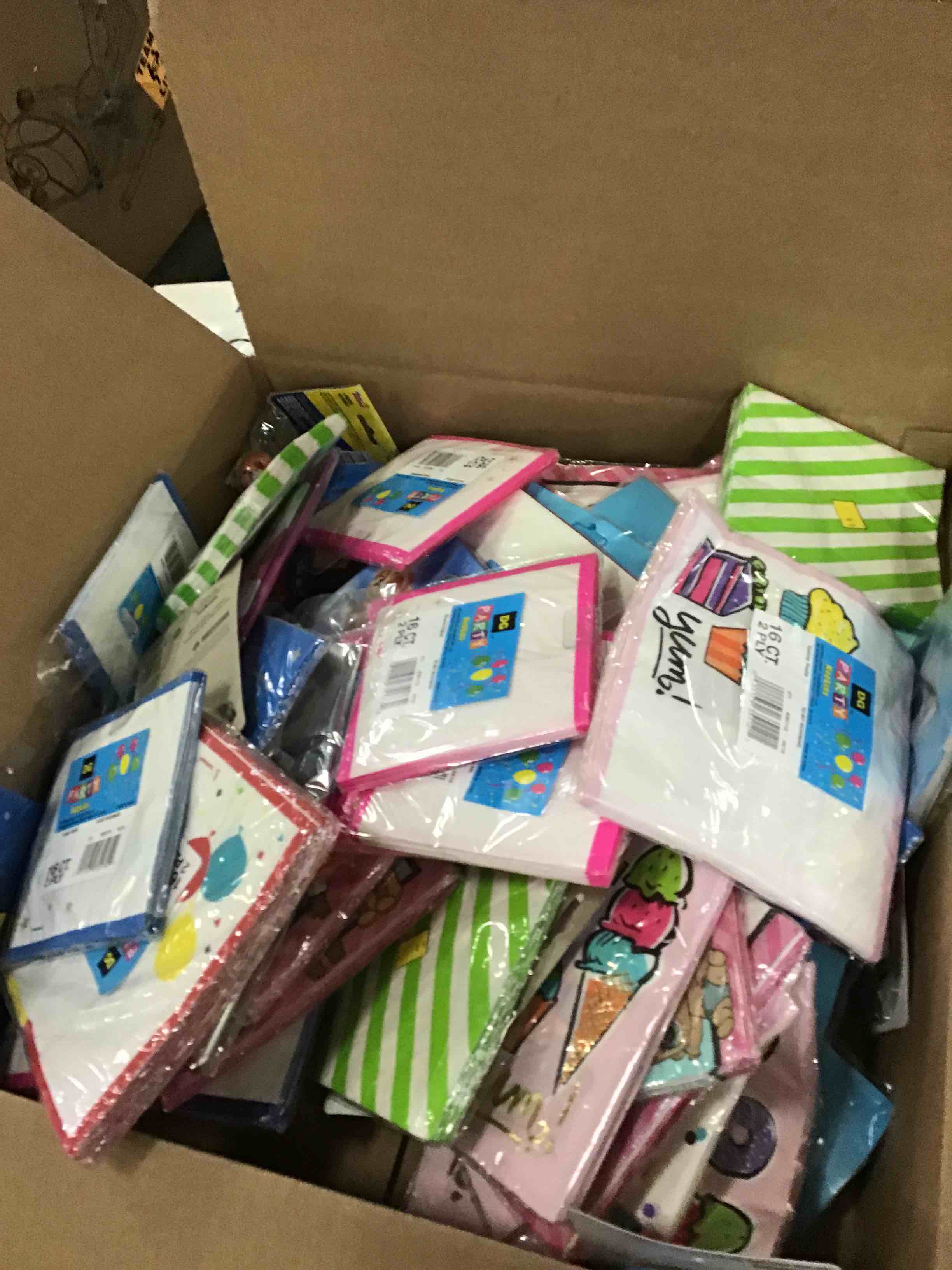 assorted party supplies 