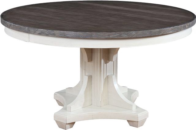 Avalon Furniture Mystic Cay Weathered Round Dining Table Top with Leaf