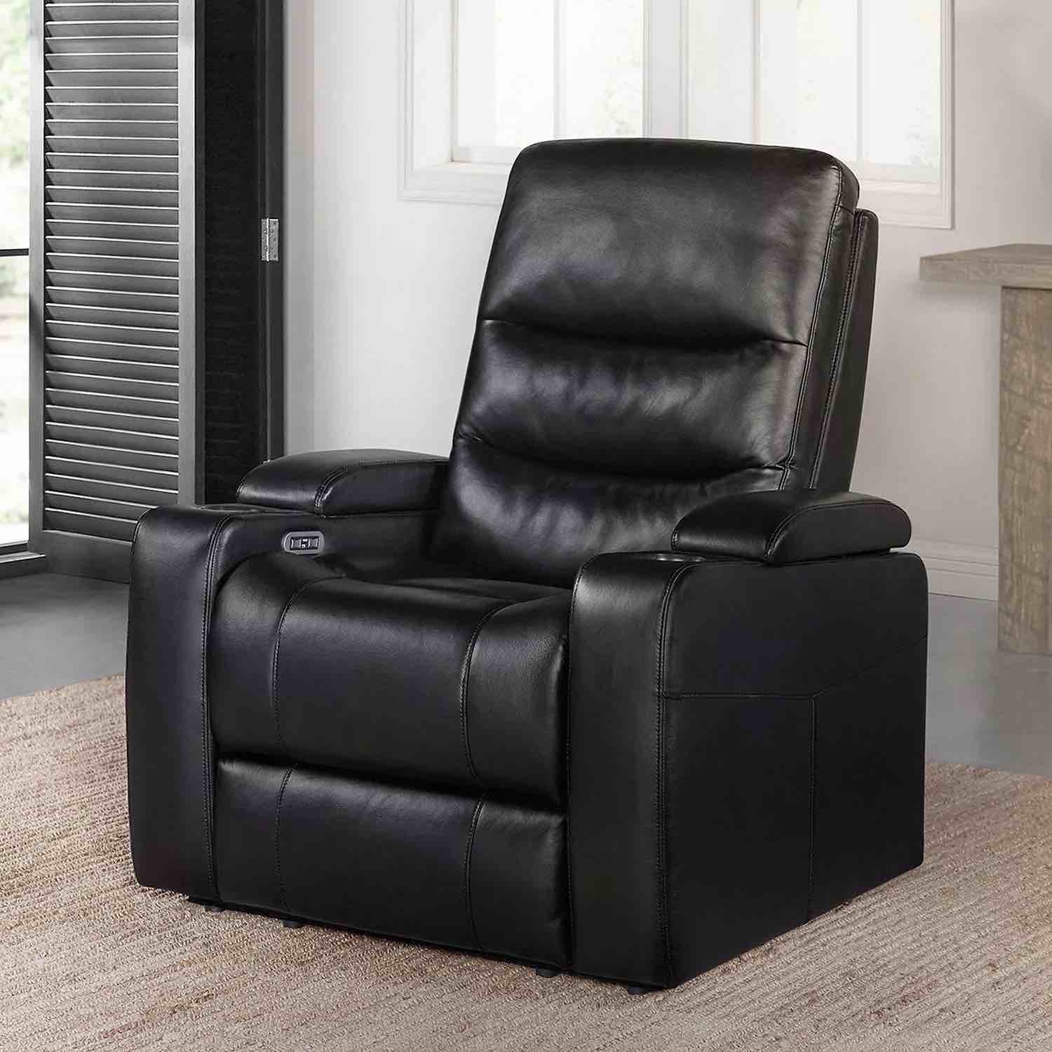 Serta Home Theater Power Recliner with USB charging ports and In-Arm Storage 