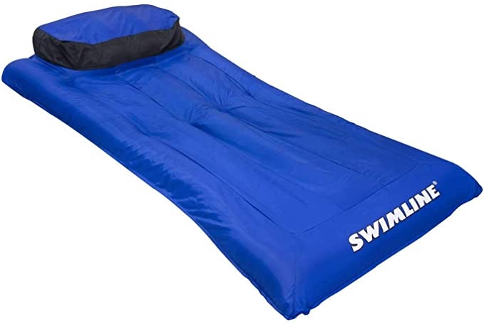 Swimline 9057 Swimming Pool Inflatable Fabric Covered Air Mattress 