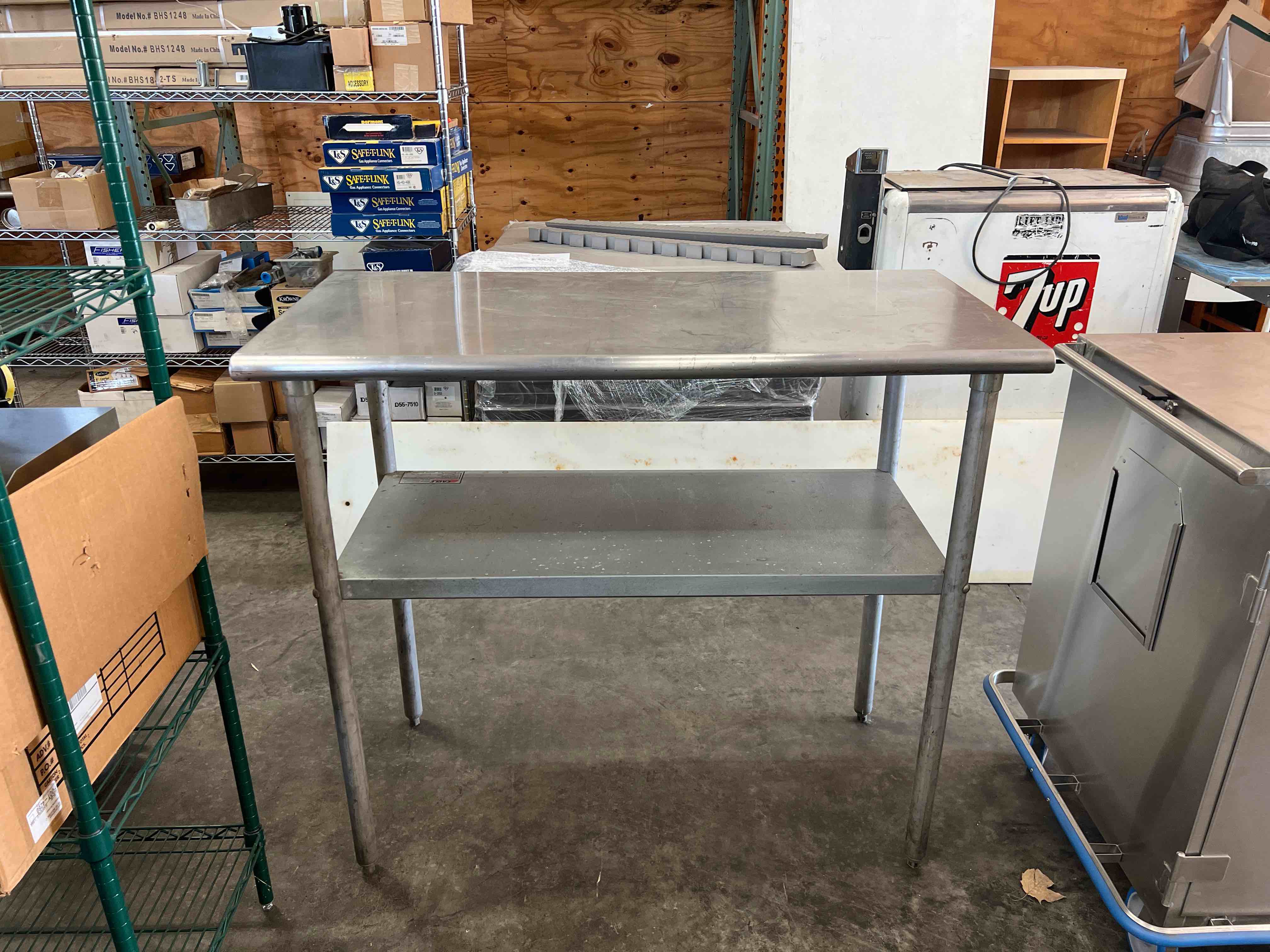 EAGLE GROUP 48 INCH STAINLESS STEEL TABLE WITH UNDER SHELF 