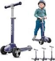 Yodona  3 Wheel Scooters for Kids Kick Scooter for 2-9 Years Old Chirld, Adjustable Height Kick Scooter with Extra Wide PU Light-Up Wheels Gift for Girls Boys