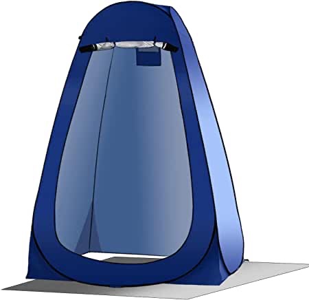 Navy Blue and Grey Shower Tent