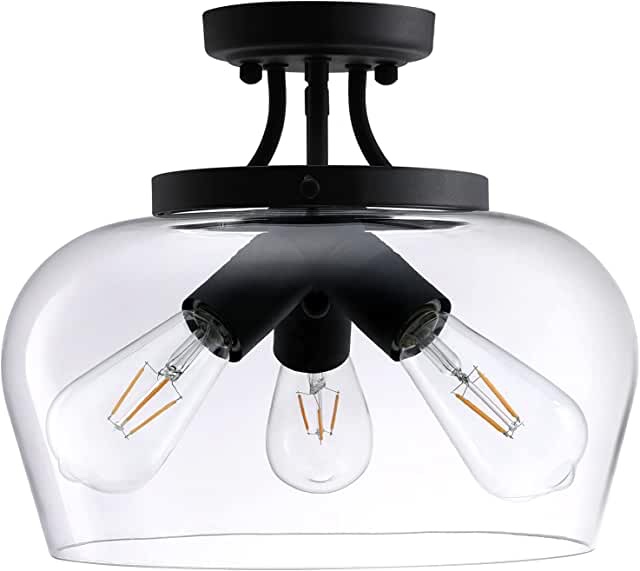 3-Light Semi Flush Mount