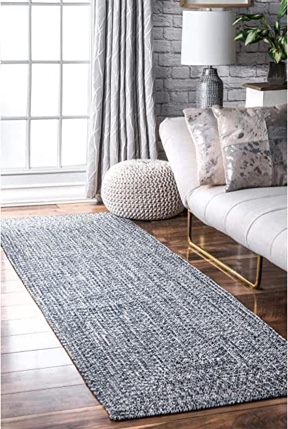 nuLOOM blue and gray runner