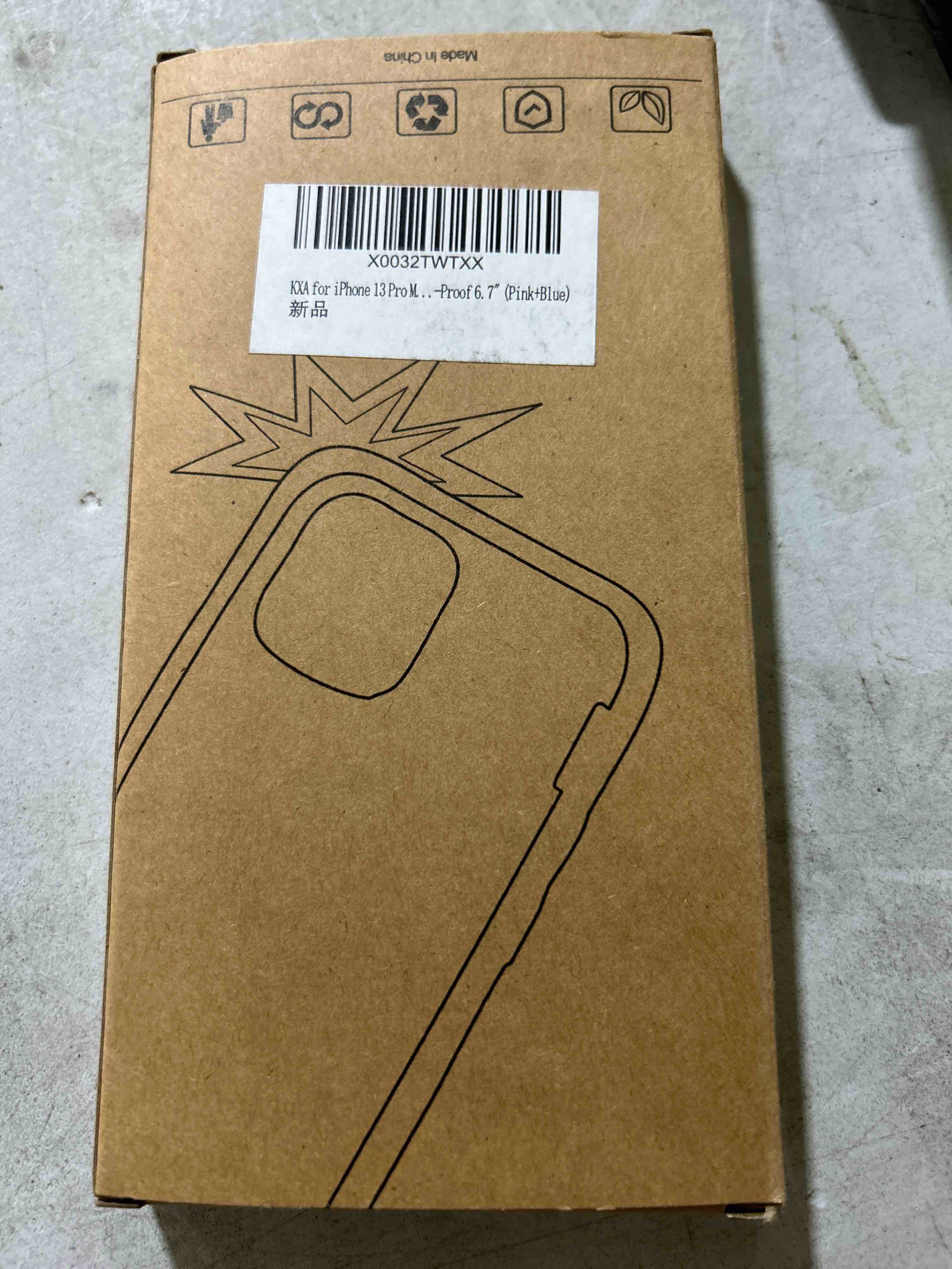 IPhone 13Pro case pink +blue