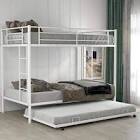 white bunk bed twin over twin 