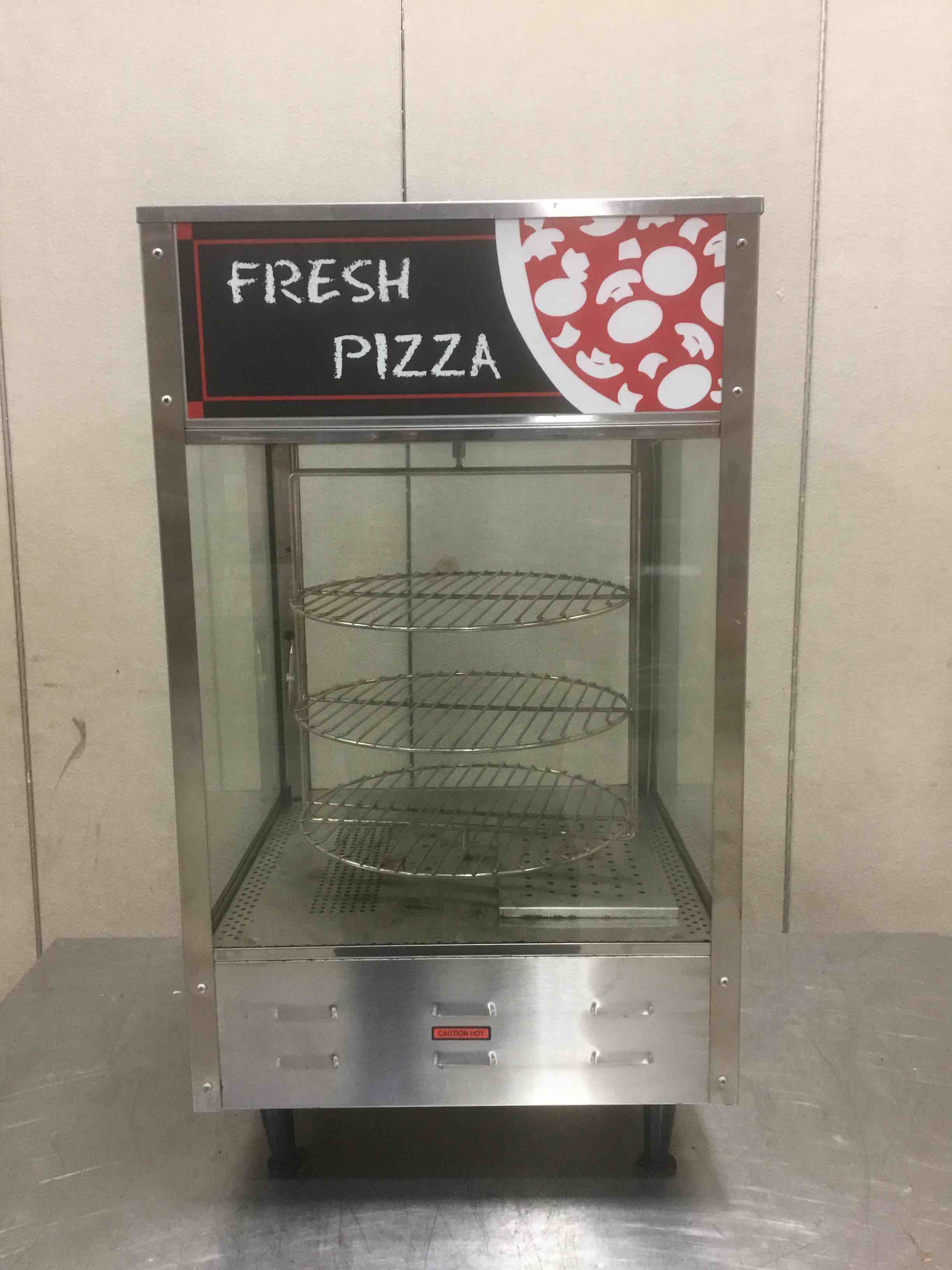 NEMCO STAINLESS STEEL 3 TIER HEATED COUNTERTOP PIZZA MERCHANDISER 