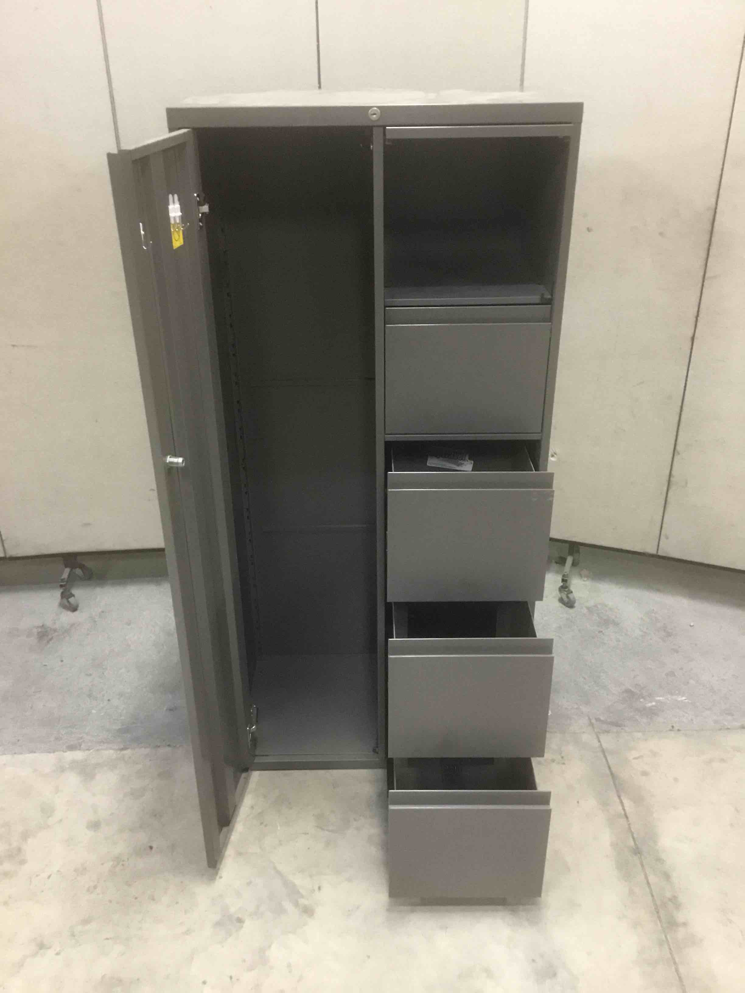5 DRAWER FILING CABINET WITH COAT LOCKER 