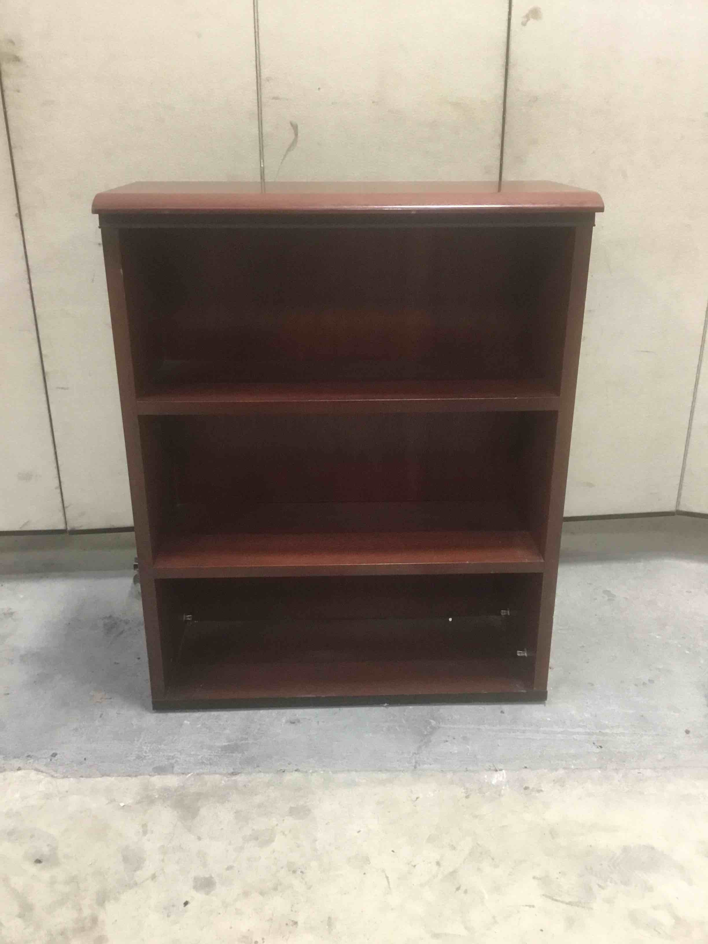 34 INCH 3 TIER WOODEN BOOK SHELF 