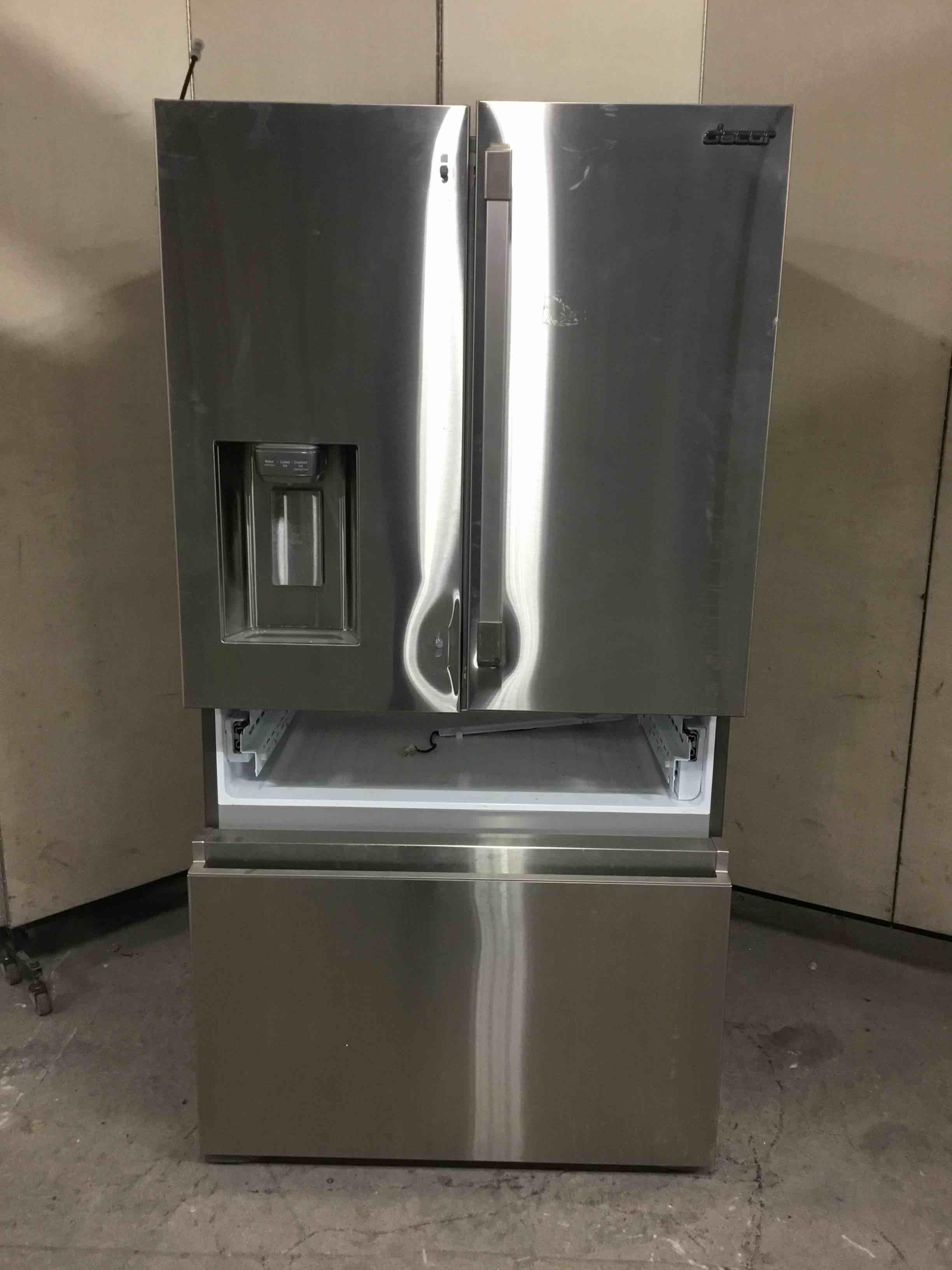 DACOR 36 INCH STAINLESS STEEL REFRIGERATOR FREEZER WITH FILTERED WATER