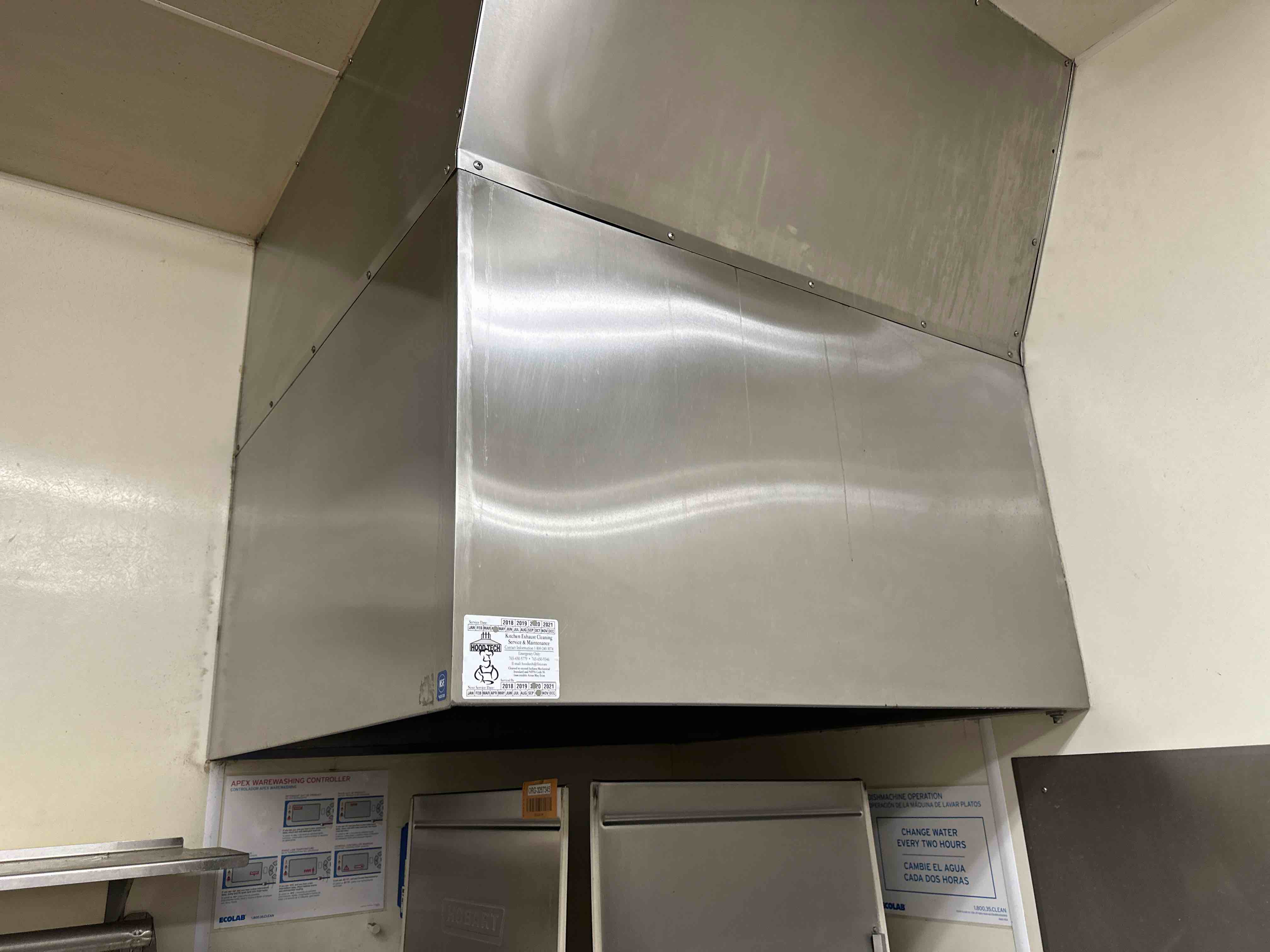STAINLESS STEEL VAPOR HOOD WITH EXHAUST FAN