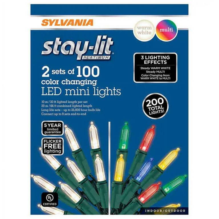 Sylvania Stay-lit 100 Mini Color Changing LED Lights