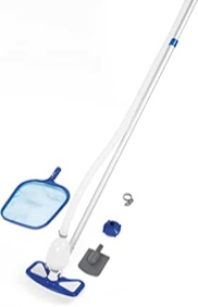 Bestway 58234 Above Ground Pool Cleaning & Maintenance Accessories Set Kit for Filter Pumps with a 530 GPH Flow Rate - Blue