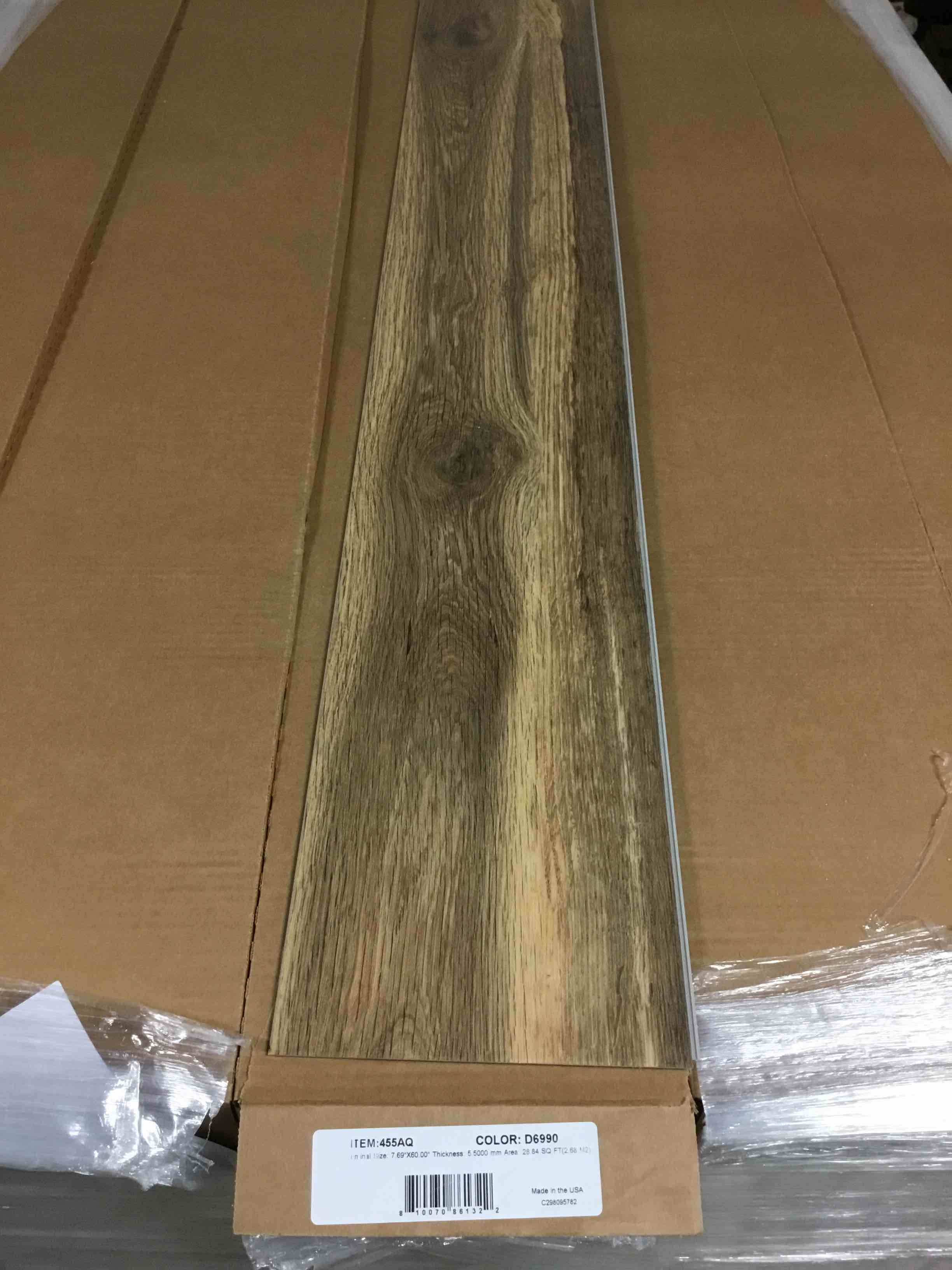 27 boxes 778.68 sq ft 7.69 x 60 4.5 mm vinyl flooring with attached pad your bid per sq ft 