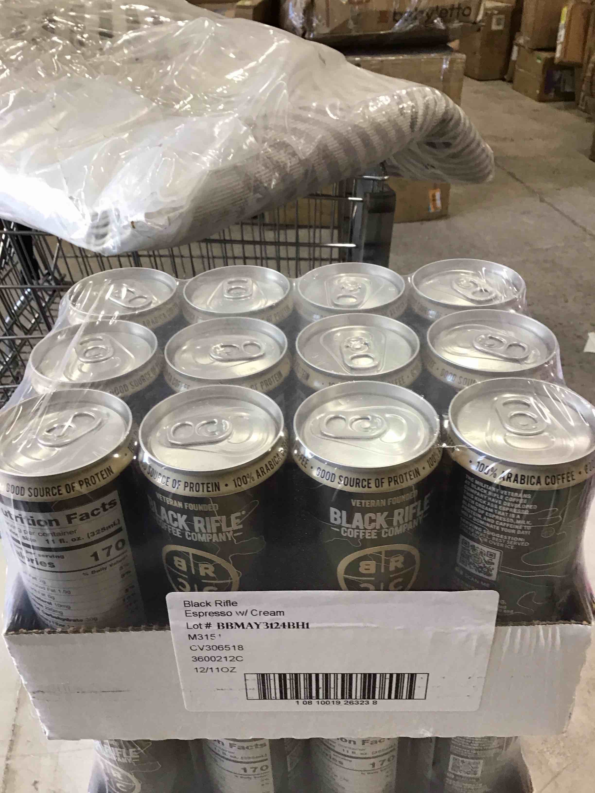 Black rifle espresso with cream case at 12    11  ounce can