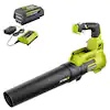 40V 110 MPH 525 CFM Cordless Battery Variable-Speed Jet Fan Leaf Blower with 4.0 Ah( Only Tool) 