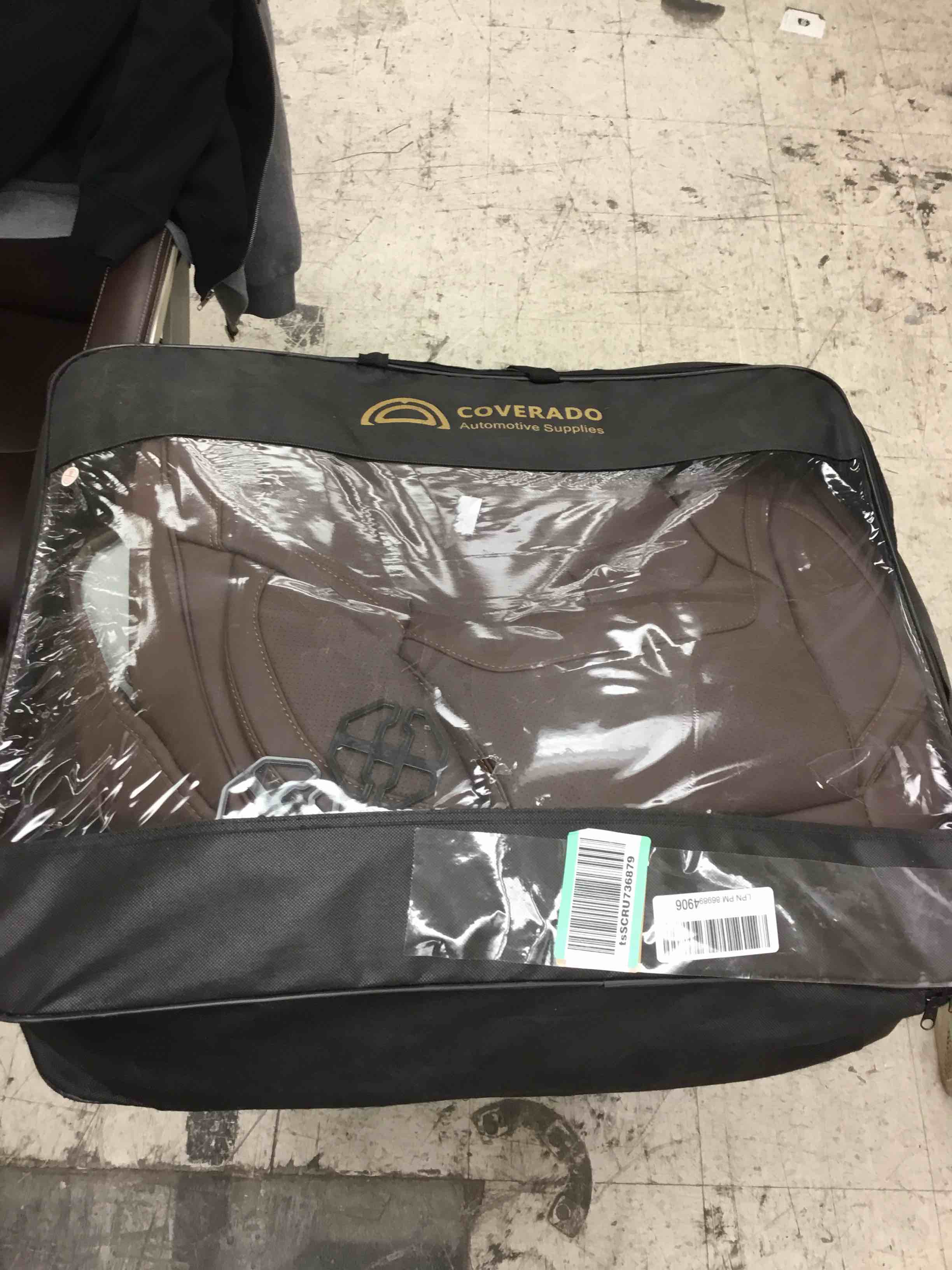Coverado Car Seat Covers 5 Pieces, Waterproof Nappa Leather Auto Seat Protectors Full Set, Universal Car Interiors Fit for Most Sedans SUV Pick-up Truck, Brown