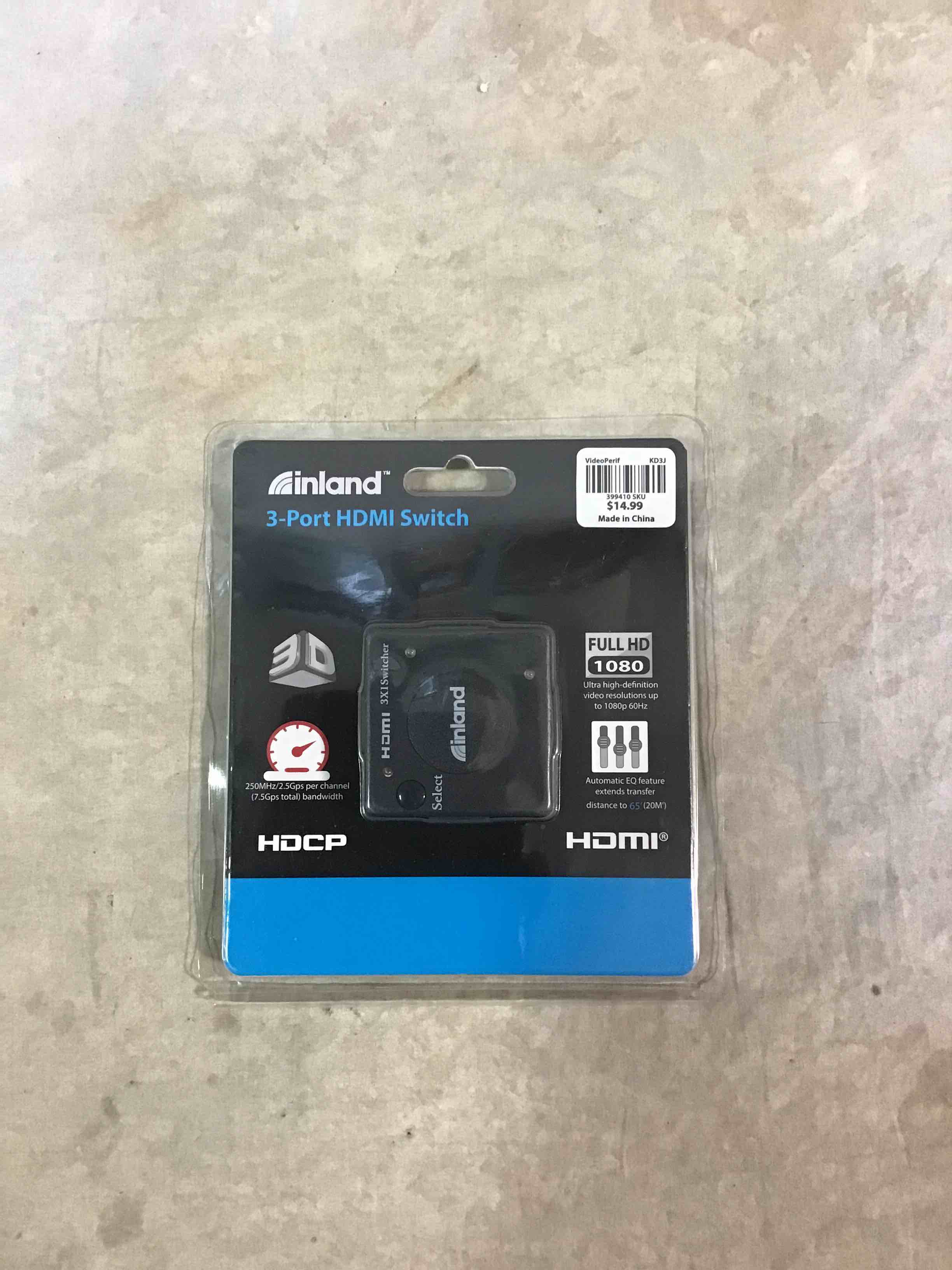 Inland 3-Port HDMI Switch