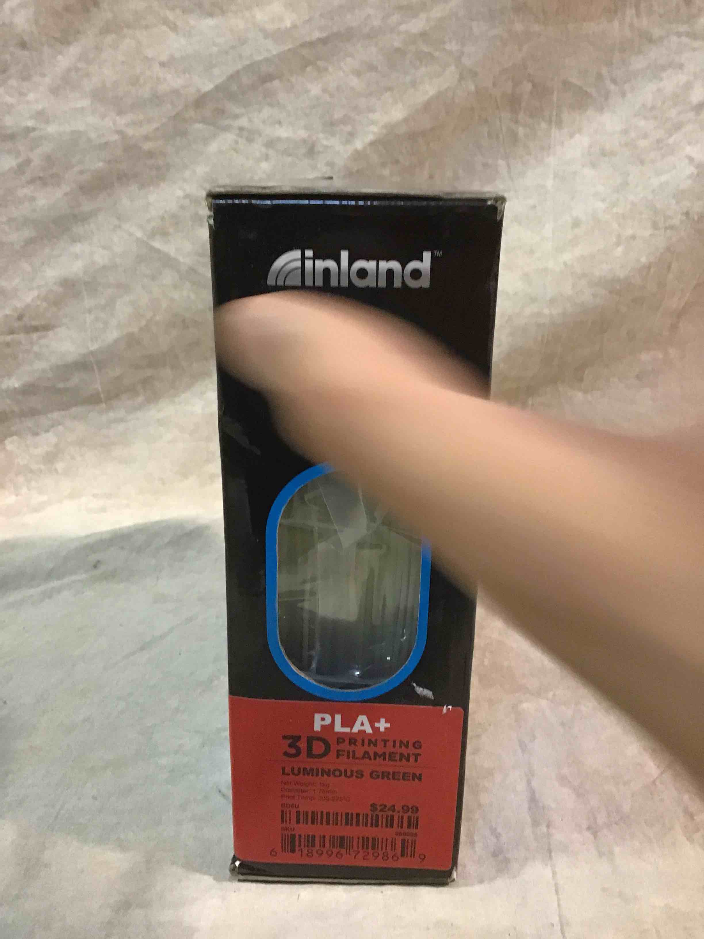 Inland 3D Printing Filament 1.75MM PLA+ Luminous Green