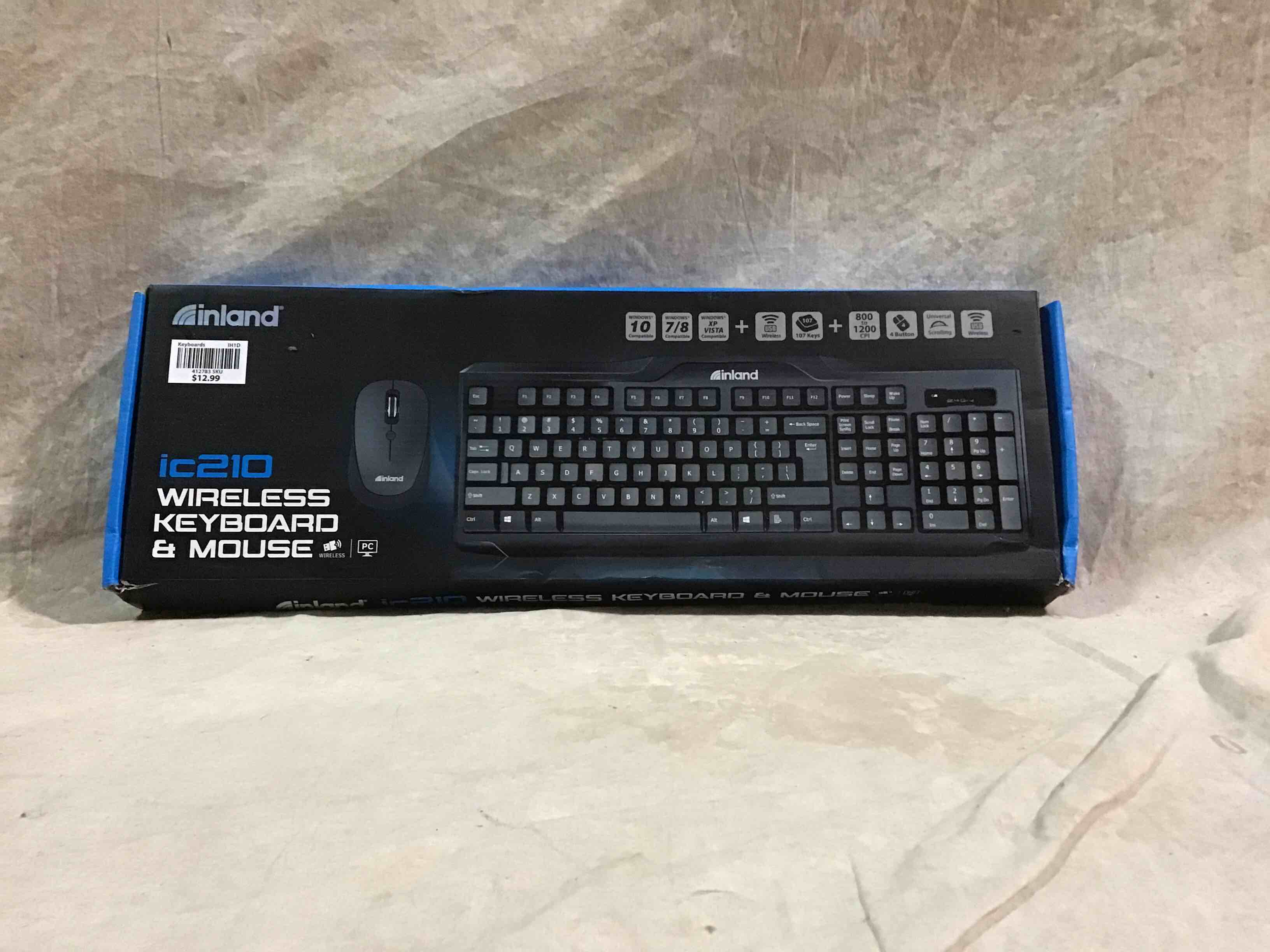 Inland IC120 Wireless Keyboard & Mouse Set