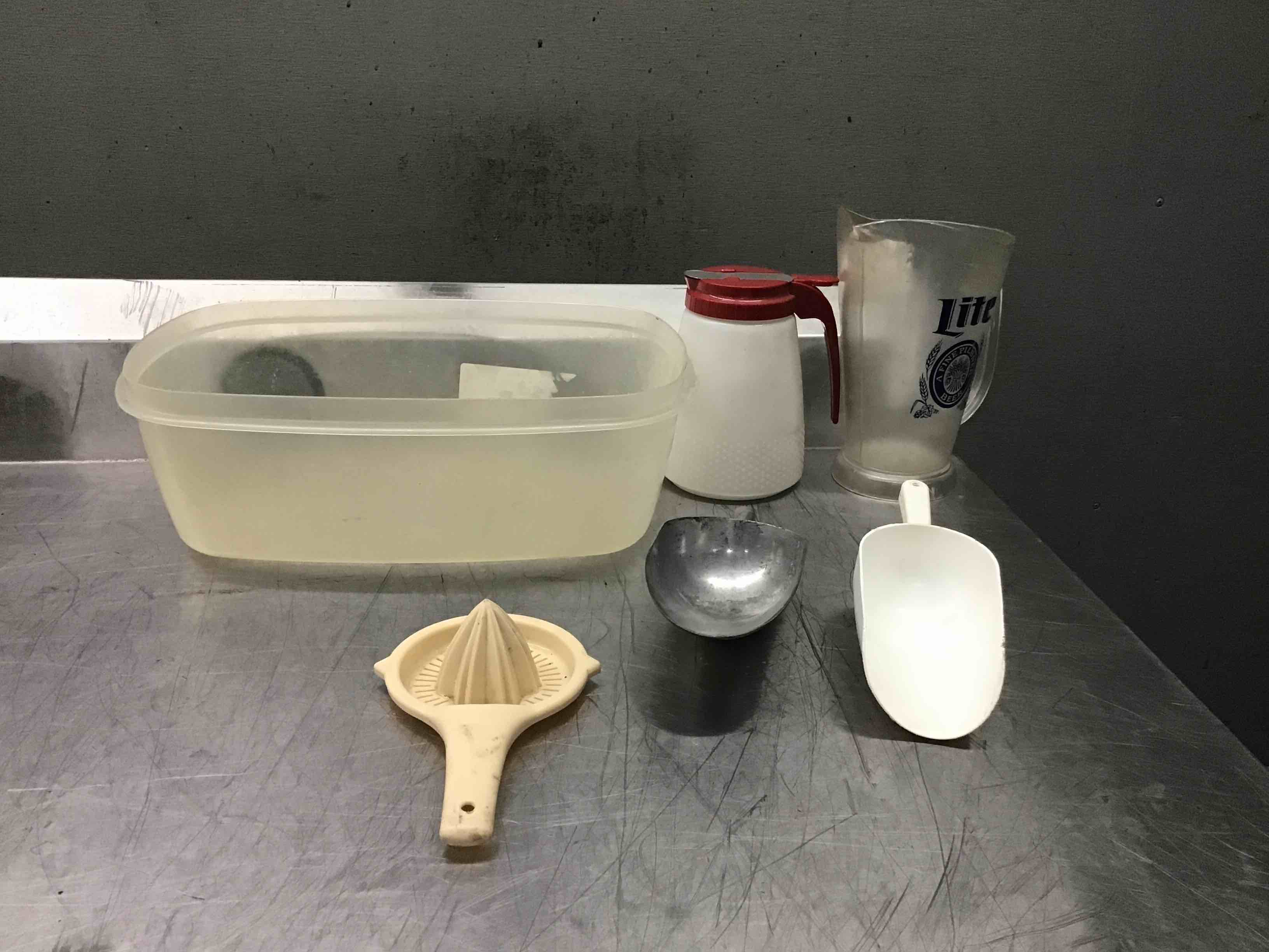 Solid Plastic Pitcher, Solid Plastic Ice Scooper, Stainless Steel Ice Scooper, Juicer And Table Craft Solid Plastic Pitcher