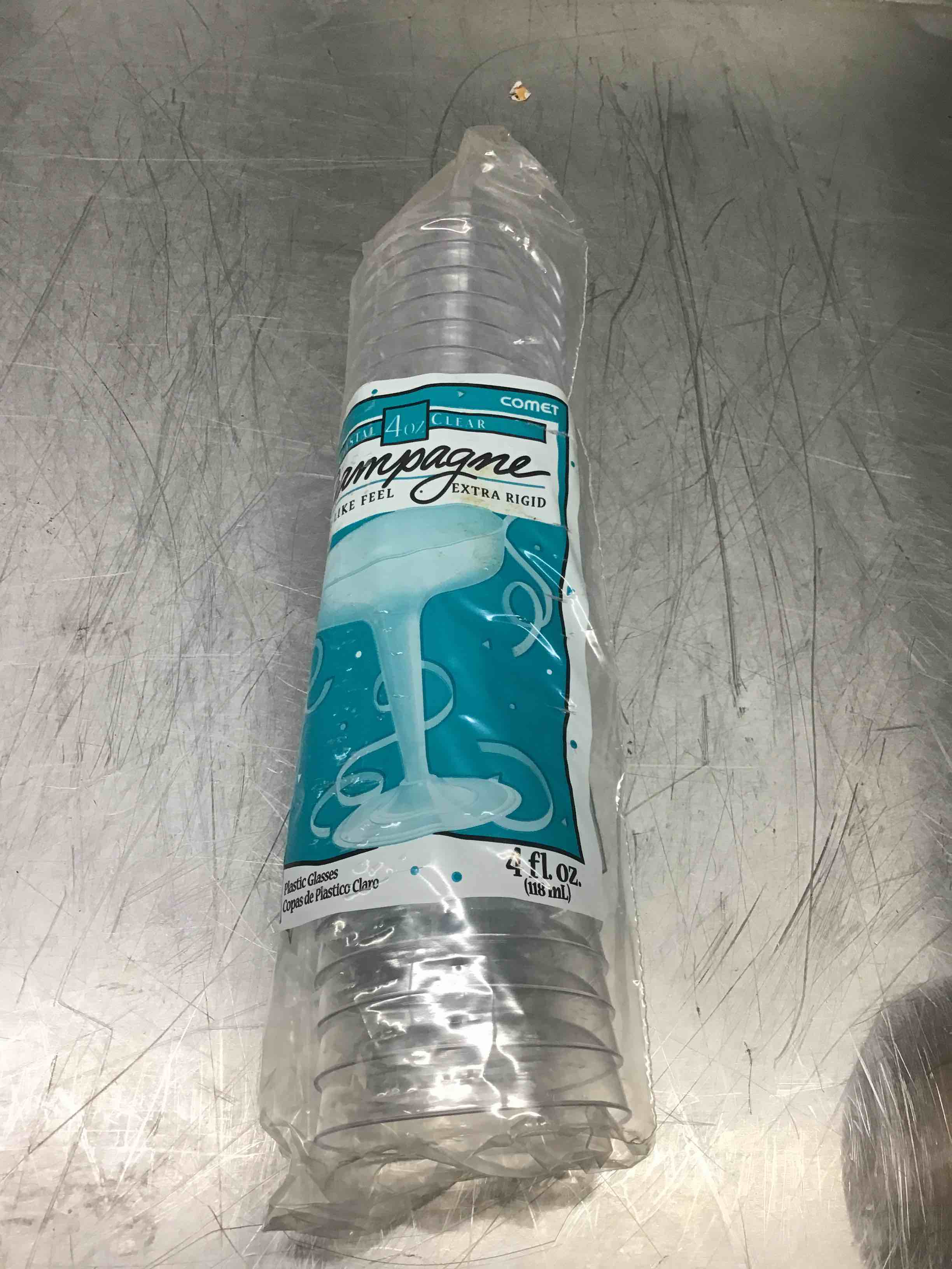 Crystal 4 Oz. Clear Plastic Champagne Glasses