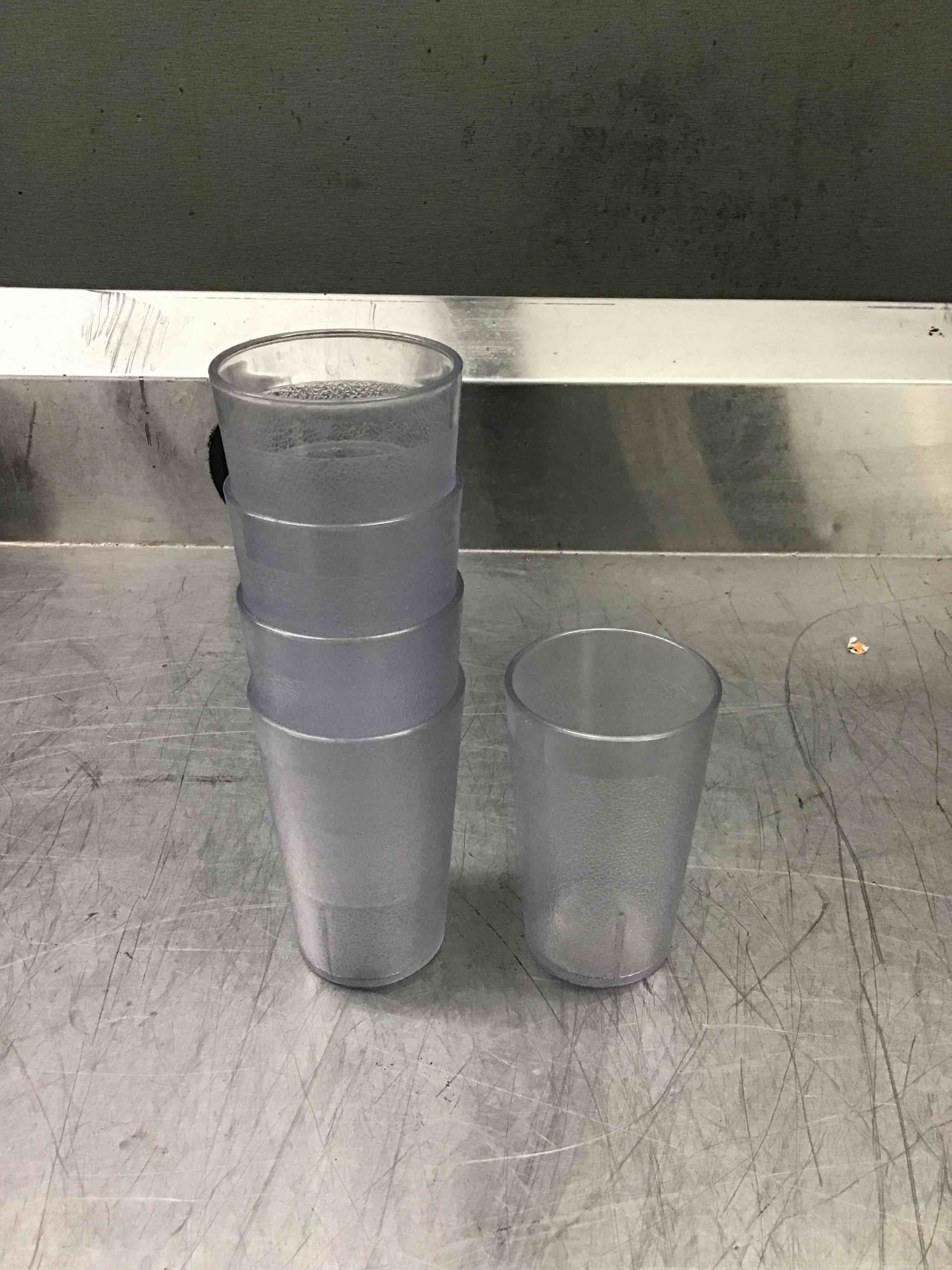 Continental 9 1/2 oz Clear Textured Plastic Tumbler