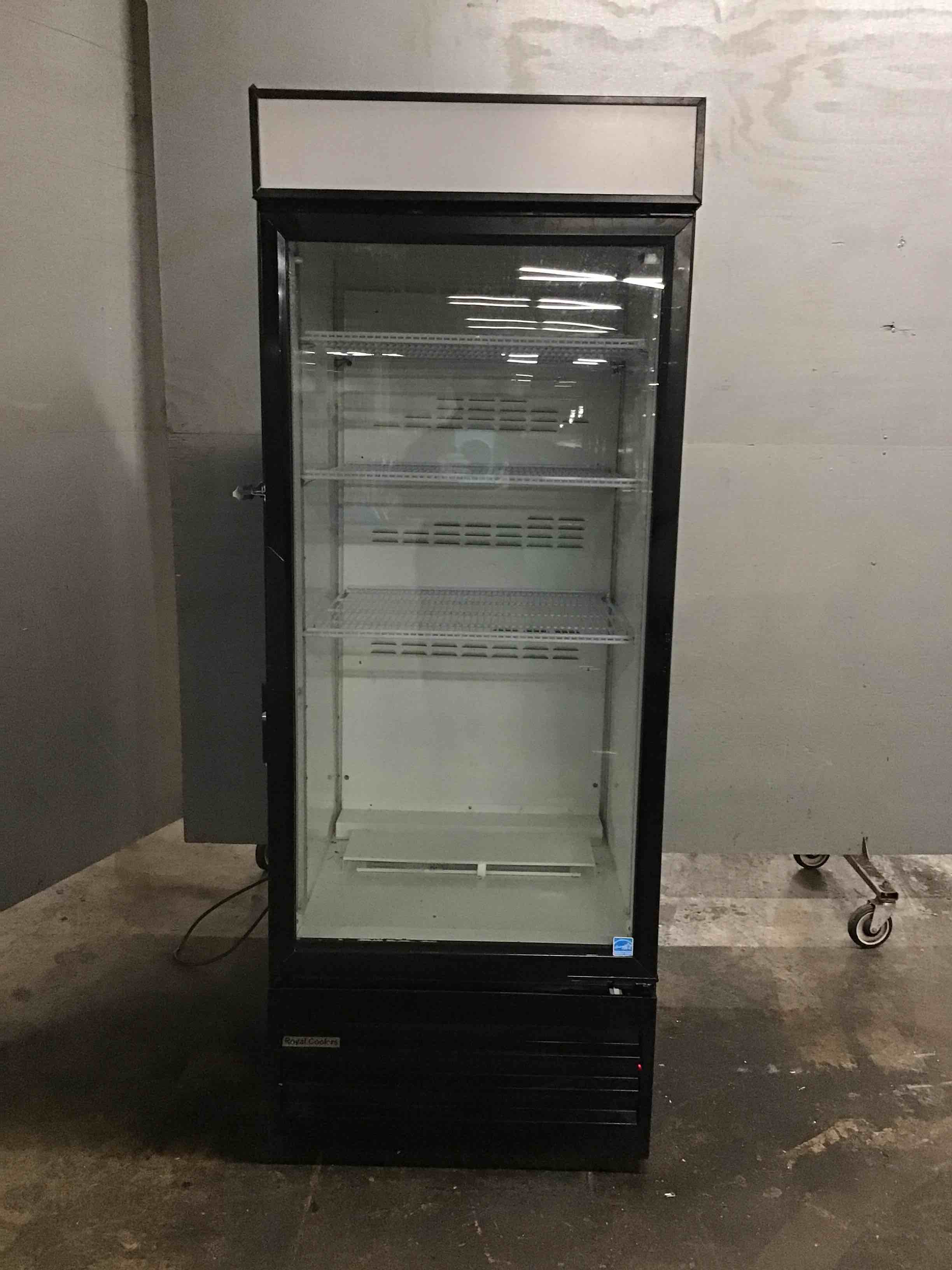 Royal 29.78 Inch Single Glass Door Merchandising Refrigerator