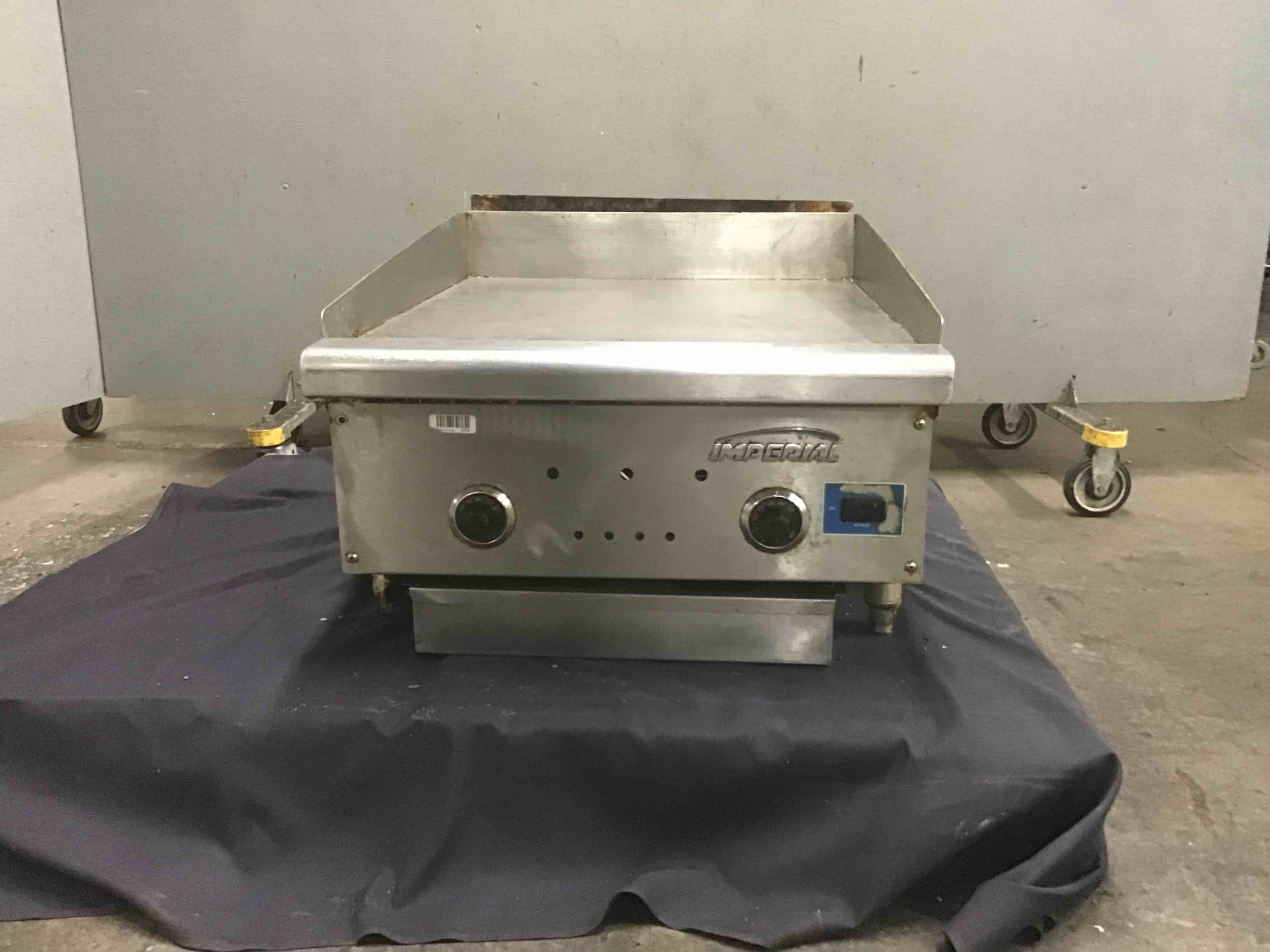 Imperial Stainless Steel 24 Inch Natural Gas Thermostat Controlled Flat Grill