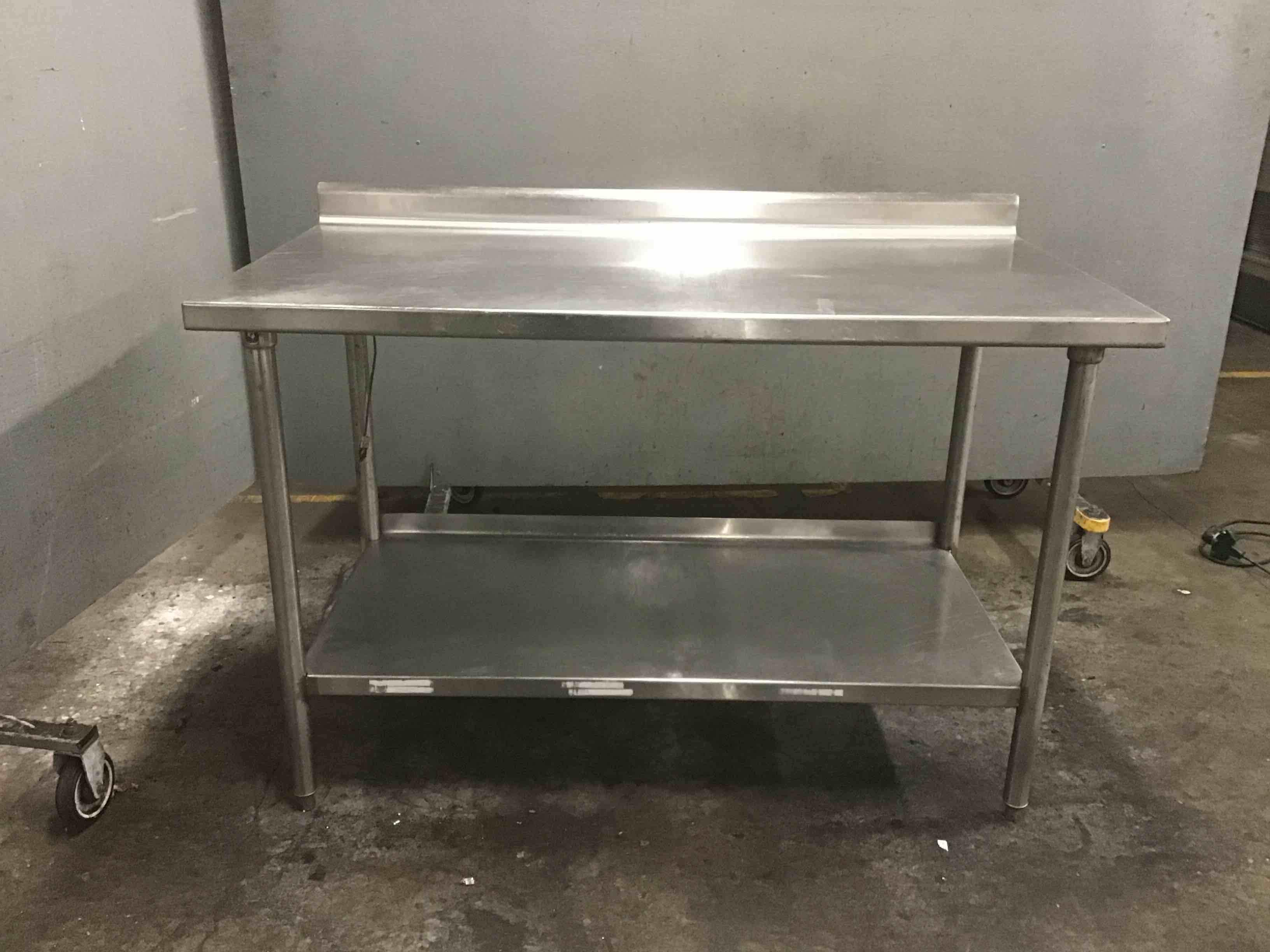 Stainless Steel 54 Inch Table With Under Shelf