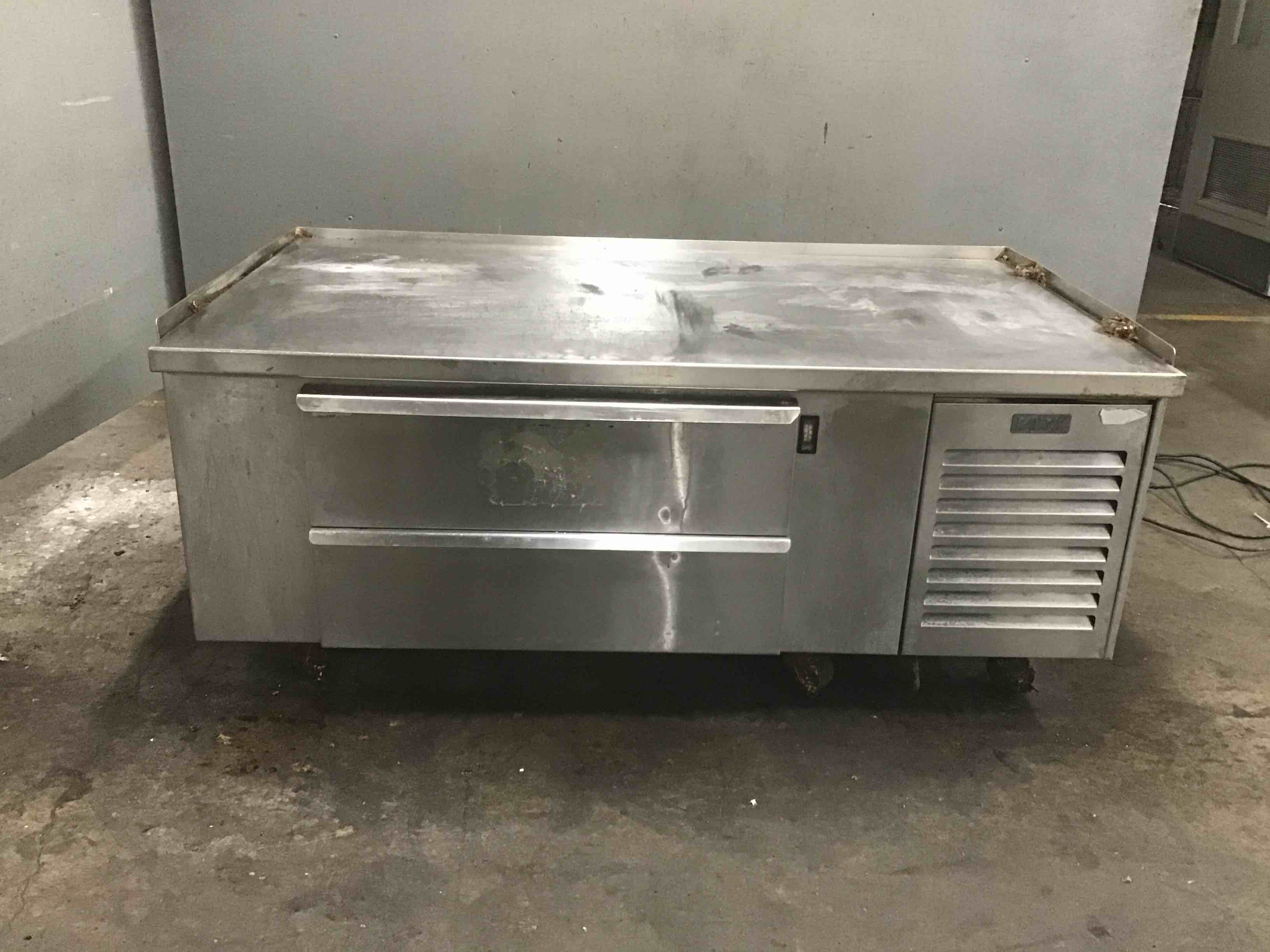 Kairak Stainless Steel 60 Inch 2 Drawer Refrigerated Chef Base On Casters 