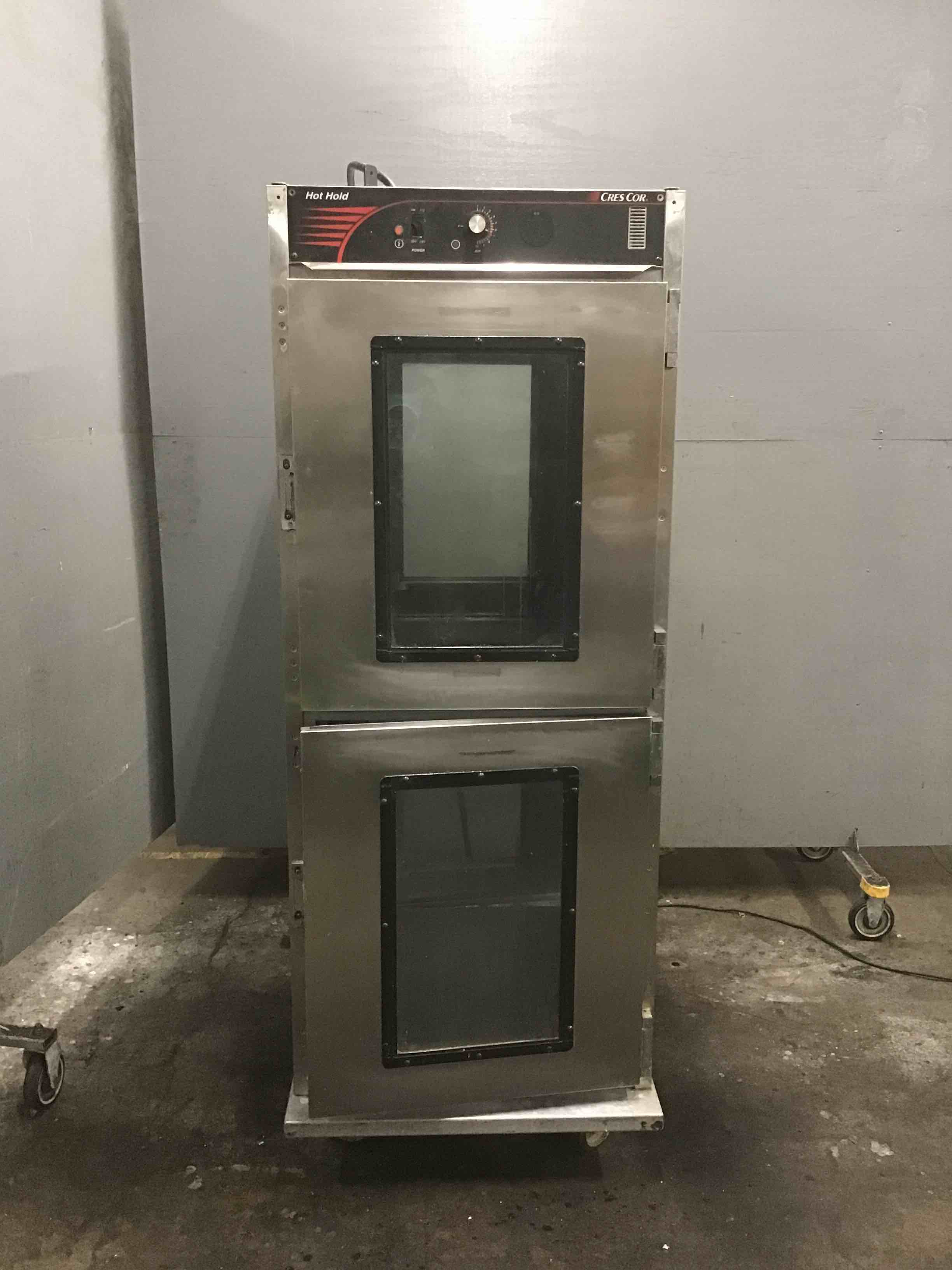 Cres Cor Stainless Steel Full Height Pass Thru Electric Heated Holding Cabinet On Casters 