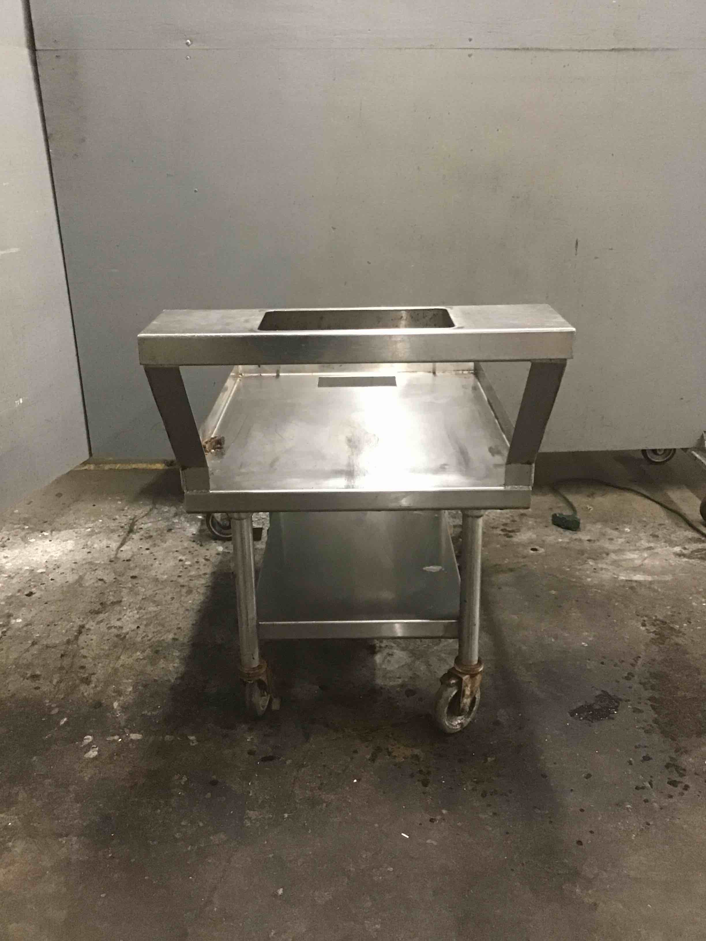Stainless Steel Equipment Stand With Under Shelf On Casters 