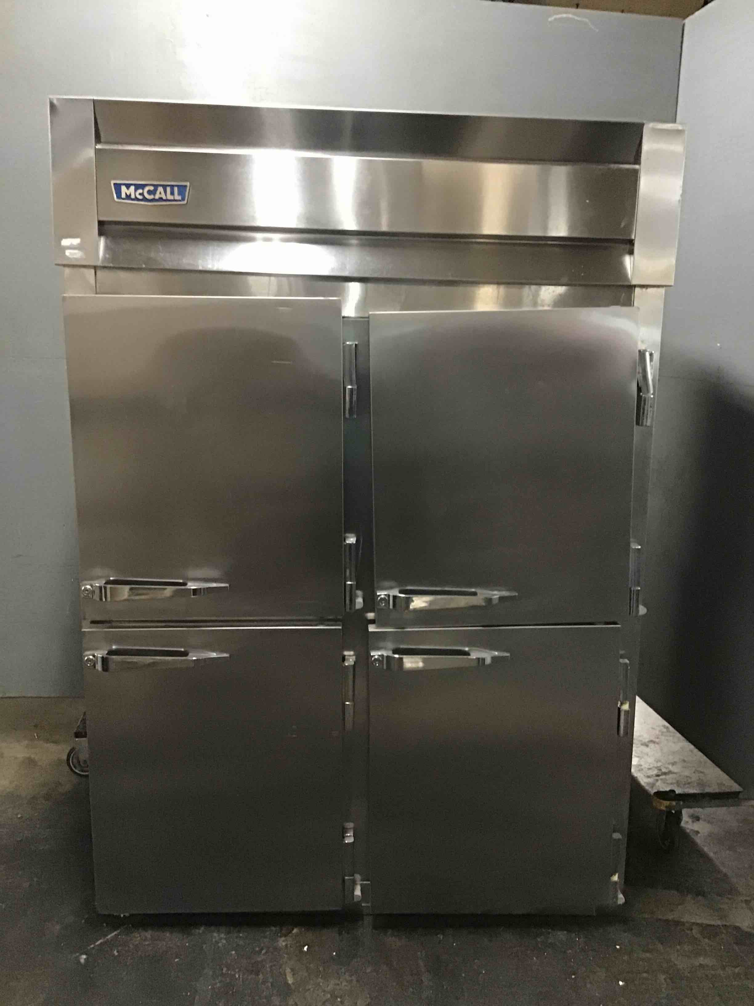 McCall 2-Split Door Stainless Steel Pass-Thru Refrigerator 