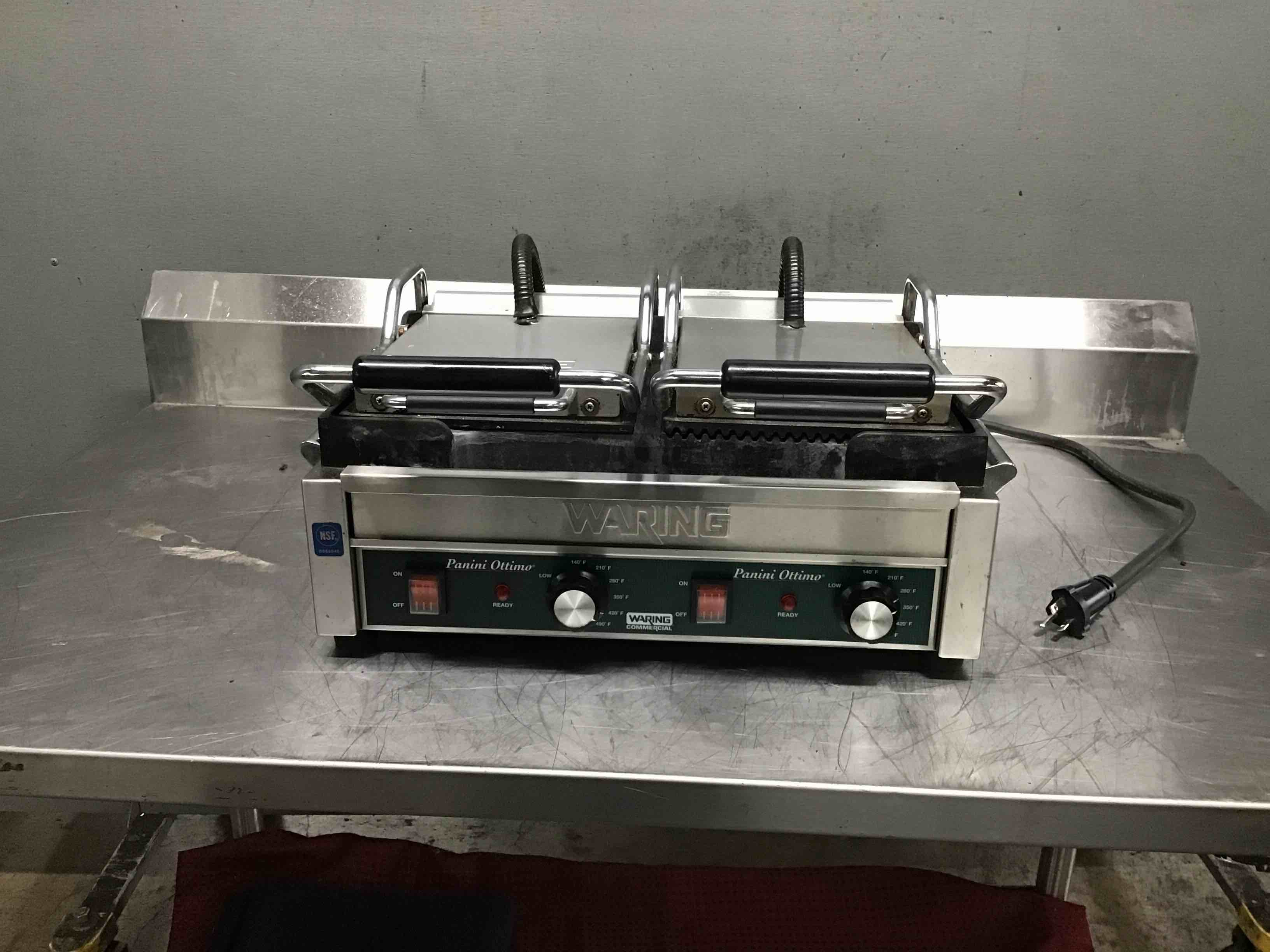 Waring Stainless Steel Countertop Electric Double Grill