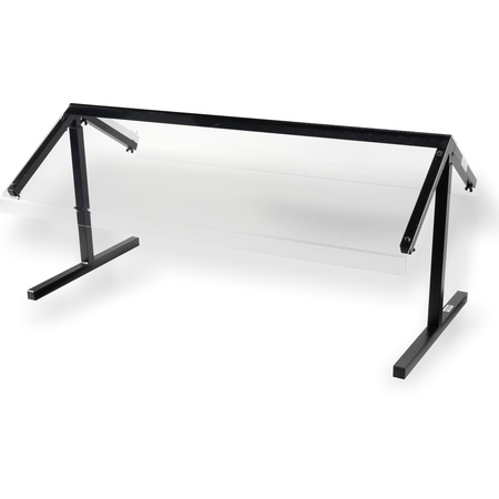 Carlisle Double Sided Black 48 Inch Adjustable Sneeze Guard