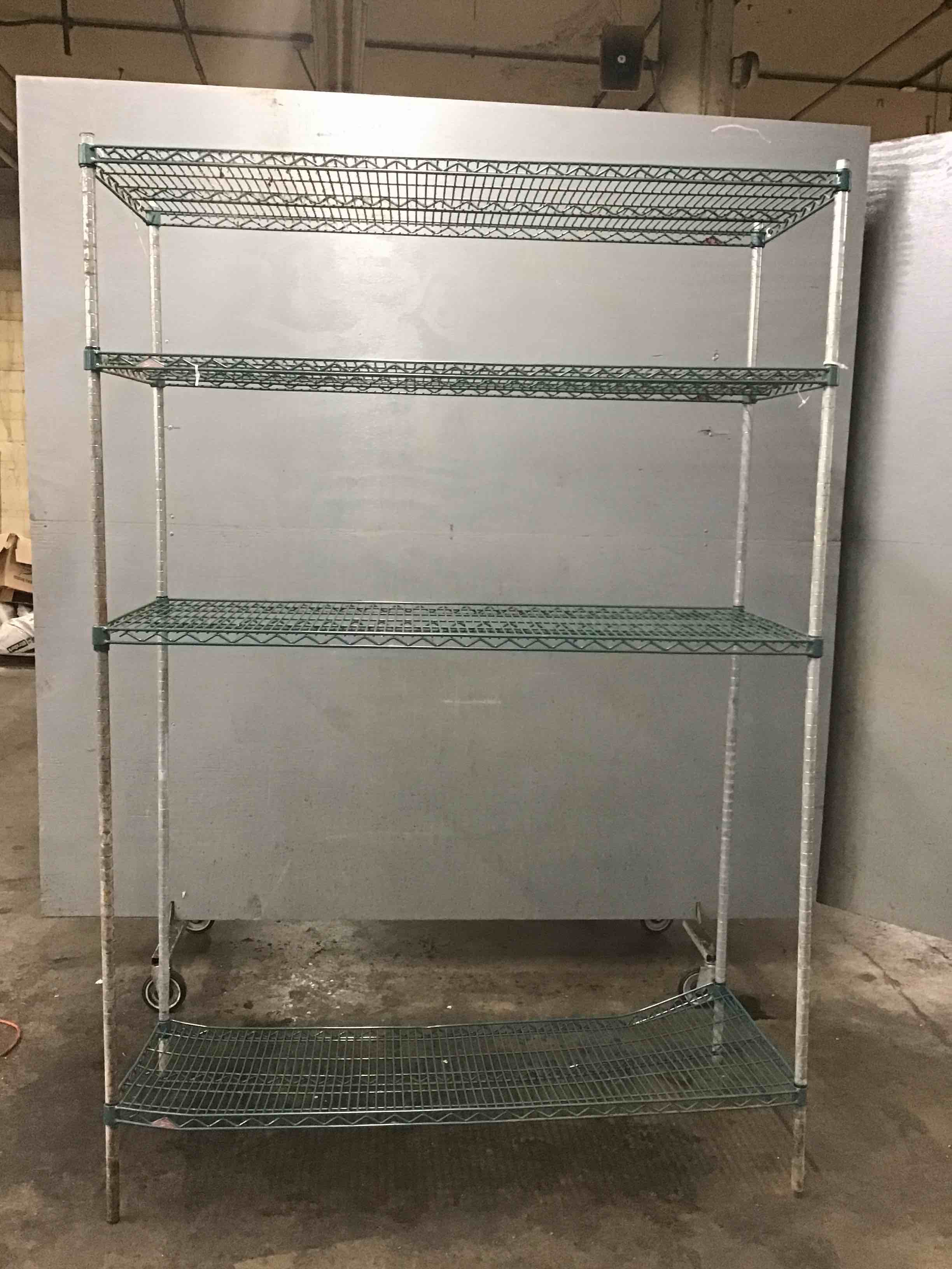 Metro Green Epoxy 4-Tier Wire Shelf Storage Rack