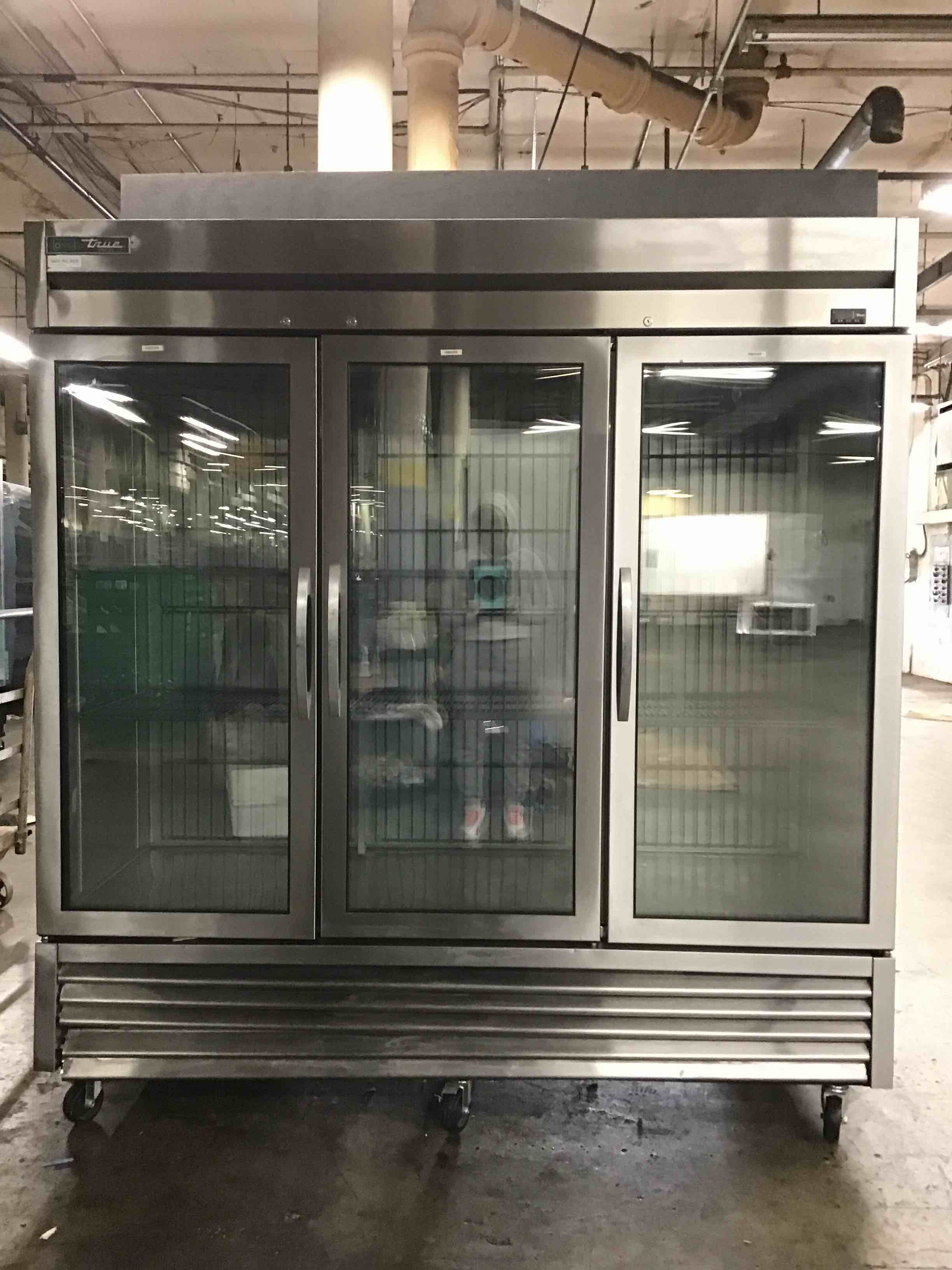 2020 True Stainless Steel 3 Door Freezer On Casters