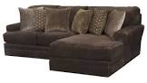 Mammoth Chocolate Sectional-RSF Loveseat, LSF Chaise ( bottom chaise piece )