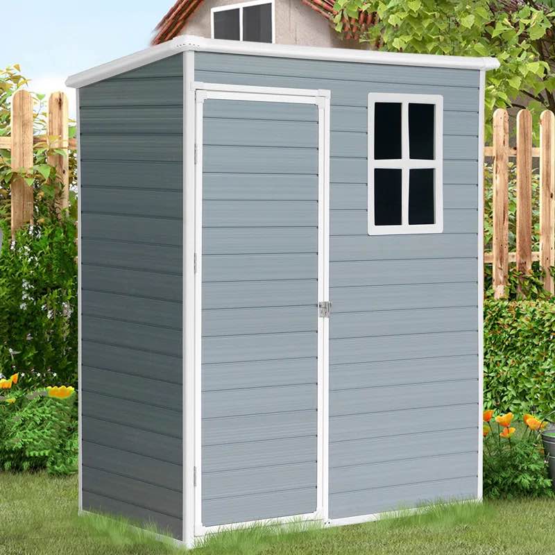 Outdoor Storage Shed 5x3 FT, Garden Shed for Bike, Tool, Plastic Outside Sheds Lockable Door
