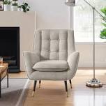Brianne 76.79Cm Tufted Armchair, Offwhite, 1pc